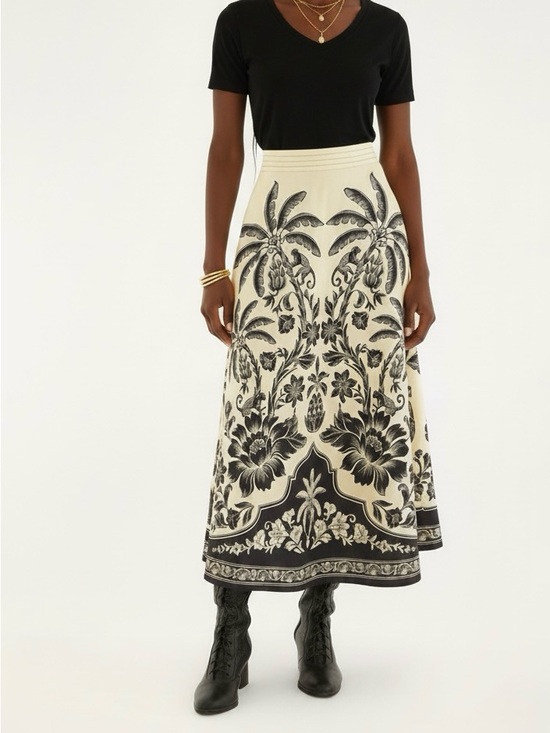 FARM Rio Dresses & Skirts - Farm Floral Border Midi Skirt